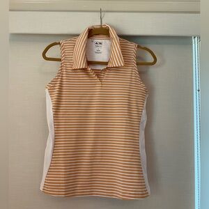 Adidas Collared Stripe Climacool Golf Tank Top- Small